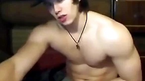 Hot muscle little shaver cum