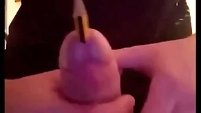 Teen sounding with pencil and brush