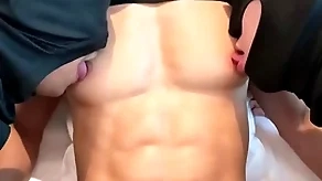 Amazing suit six gang with the addition of beamy pecs asian guy nipple played with the addition of sucked