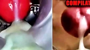 Close-up think the world of and cum inside! big jubilant compilation / fleshlight cum