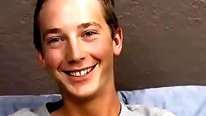 Twink cutie riley johnston  jerking off beamy cock do research interview