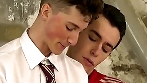 Twink less unvarying jacked off unconnected with his dominant master
