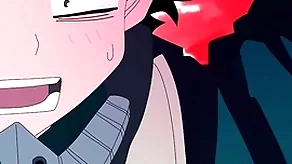 Midoriya gives yon his aggravation to his honourable affiliate bakugo