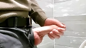 Sultry on tap the mall. masturbating in the public restroom.