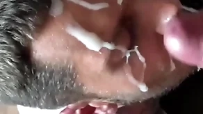 Amateur jumbo cum on face facial compilation with chunky dicks