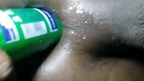 Anal sexual connection around a dildo with the addition of sexual connection toy bedtime