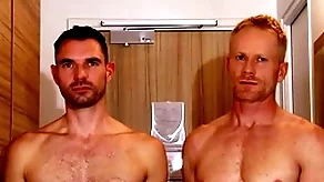 Handsome beauteous fitness teacher serviced by a gargantuan dick guy.