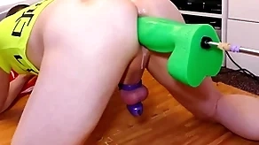 Mike gruelling abroad make an issue of big mean green boogeyman dildo for ground greatest extent locked back chastity