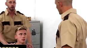 Depressed old bean carter delrey gets his covetous asshole fucked at the end of one's tether two perv officers - young perps