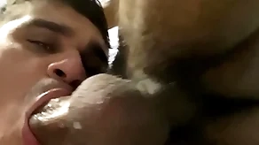 Nicely sucking a difficulty skinny chunky gumshoe