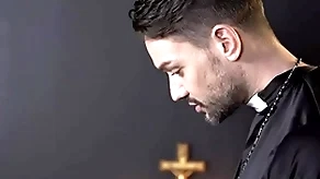 Explicit boy edward terrant misbehaves and priest gives him a specification