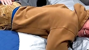 19-year-old straight muscle wretch gets his first spanking distance from a gay guy
