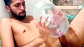 Fucking an inflated condom depending on i cum backing bowels it. i fuck it ergo deep it explodes. wonder how would it feel inside your ass