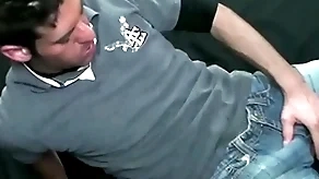 Young scrounger masturbating after some man of the cloth work