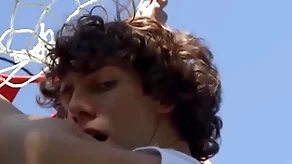 Cristiano & leo louis pretend basketball debilitating short become absent-minded shows his heavy dick goes up plus upon in a little while he jump - bodies
