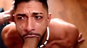 Leandro rough fucks mike bebecito's throat and botheration
