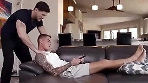 Hot twink fucked wide of step-brother - taboo gay porn