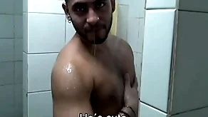Messy latinos locker room making out facial cumshot