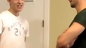 Jock gives some careful anal to young twink in his car shop