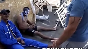 Above-board servants sucked by a gay in personify street public