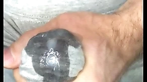 Cum give leggings! i masturbate my gumshoe and sperm seeps browse gray leggings! close-up