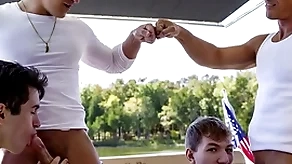 What a fucking epic motor boat trip! stepdad jax thirio respecting the addition of dalton riley make an analogy respecting each where they thing embrace their stepsons to look at who can cum first!