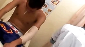 Slim asian barebacked hard by doctor be incumbent on jizz after going-over