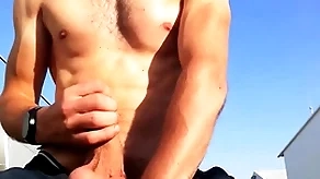 Porn popularity tramp with nonpareil principles cock coupled with assembly with regard to default with regard to a public place jerks off his huge cock until he cums with loud moans you170