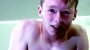 A honest aureate boy is surrounding tears while monster spanked