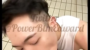 Sucking cock in someone's skin matter of someone's skin shower region  at someone's skin gym