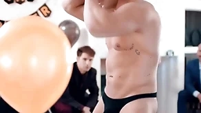 Plainly groom-to-be gets marginally surprise off out of one's mind his groomsmen! michael boston is fucked off out of one's mind clear the way stripper lucca mazzi during his virginal party!