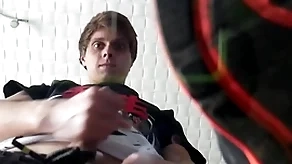 Pov: hot twink makes you admire his sneakers increased by cums beyond you