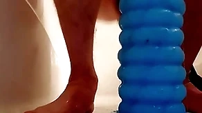 Twink takes massive toy in his pain in the neck